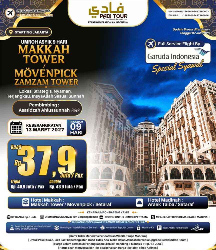 13 Maret 2027 (Umroh ASYIK)