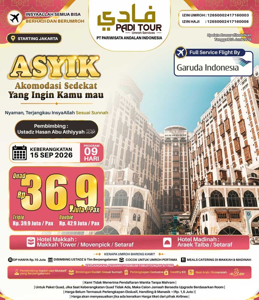 15 September 2026 (Umroh ASYIK)