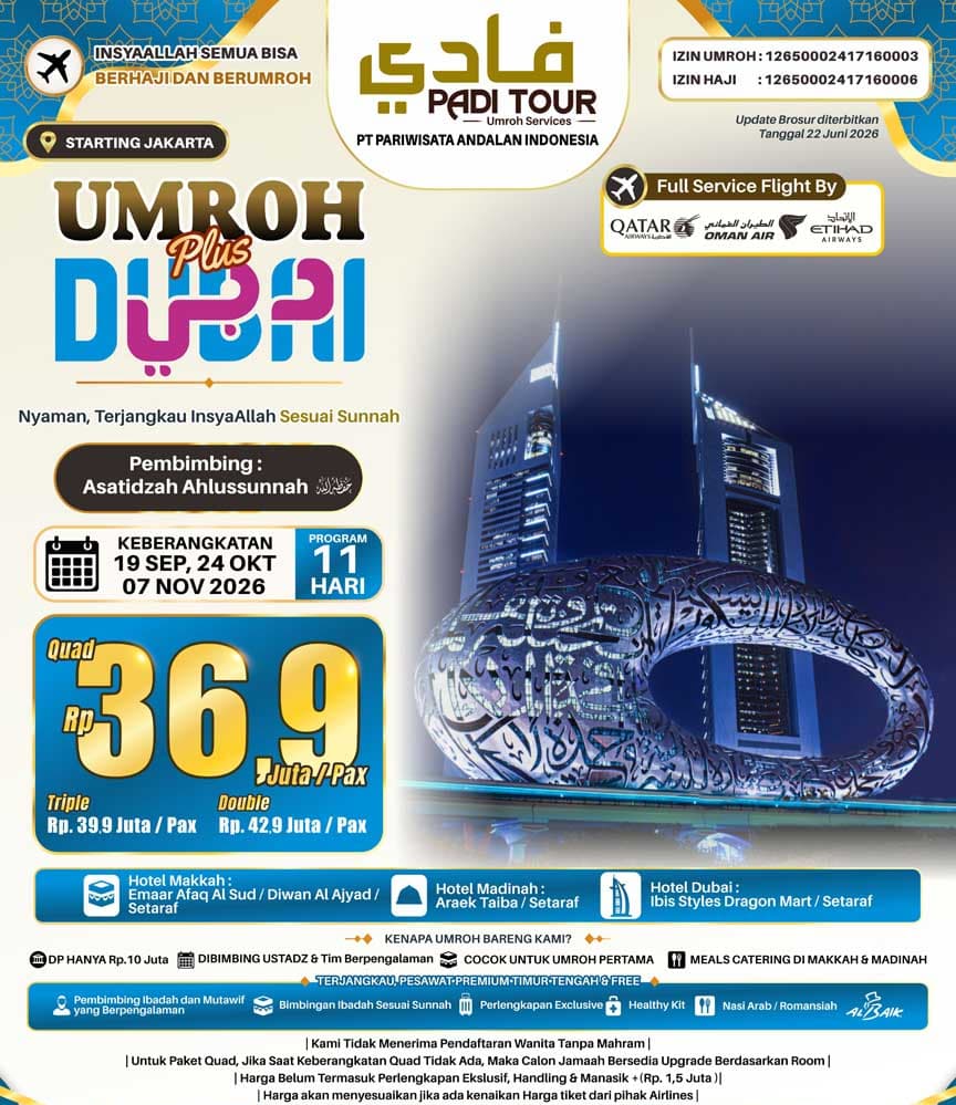 19 September 2026 (Umroh Plus Dubai)